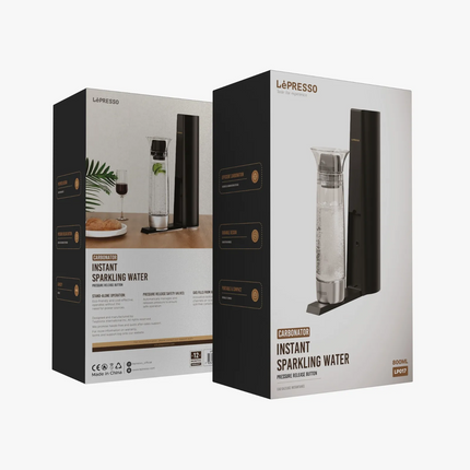 Lepresso Carbonator Instant Sparkling Water is a stylish and contemporary machine that converts ordinary water to refreshing sparkling water in second
