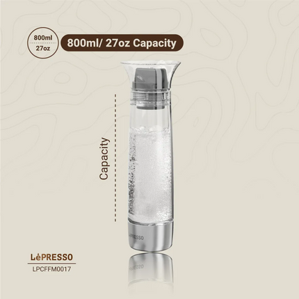 Lepresso Carbonator Instant Sparkling Water is a stylish and contemporary machine that converts ordinary water to refreshing sparkling water in second