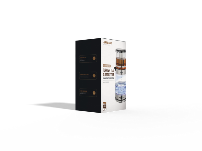 Get the best blend of elegance and functionality with the Lepresso Turkish Tea Glass Kettle. Designed for any kind of tea lover, it
  Features
  a bor