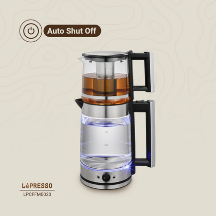 Get the best blend of elegance and functionality with the Lepresso Turkish Tea Glass Kettle. Designed for any kind of tea lover, it
  Features
  a bor