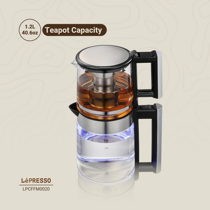 Get the best blend of elegance and functionality with the Lepresso Turkish Tea Glass Kettle. Designed for any kind of tea lover, it
  Features
  a bor