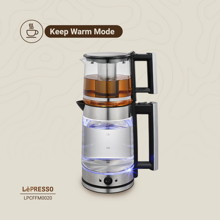 Get the best blend of elegance and functionality with the Lepresso Turkish Tea Glass Kettle. Designed for any kind of tea lover, it
  Features
  a bor