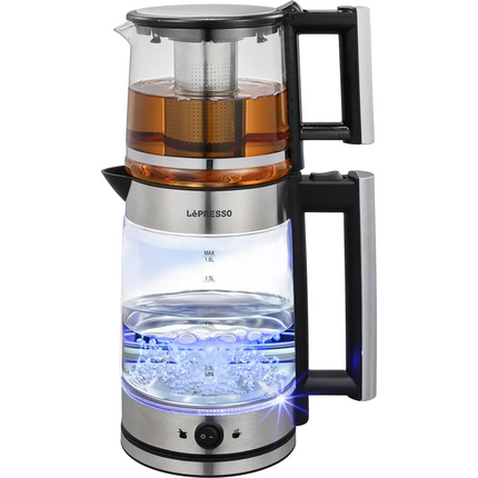 Get the best blend of elegance and functionality with the Lepresso Turkish Tea Glass Kettle. Designed for any kind of tea lover, it
  Features
  a bor