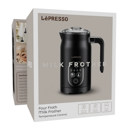 The Lepresso Four Froth Milk Frother is the perfect combination of efficiency and versatility, enabling one to provide high-class coffee froths at hom