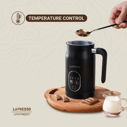 The Lepresso Four Froth Milk Frother is the perfect combination of efficiency and versatility, enabling one to provide high-class coffee froths at hom