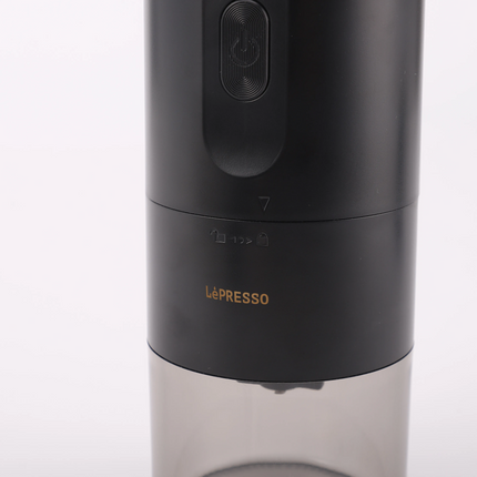 Now enjoy your barista-quality coffee wherever you want using the LePresso Portable Coffee Conical Grinder espresso machine in sleek black. This compa