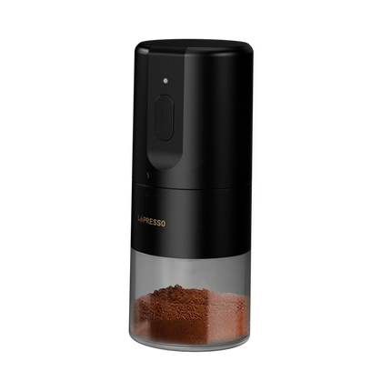 Now enjoy your barista-quality coffee wherever you want using the LePresso Portable Coffee Conical Grinder espresso machine in sleek black. This compa