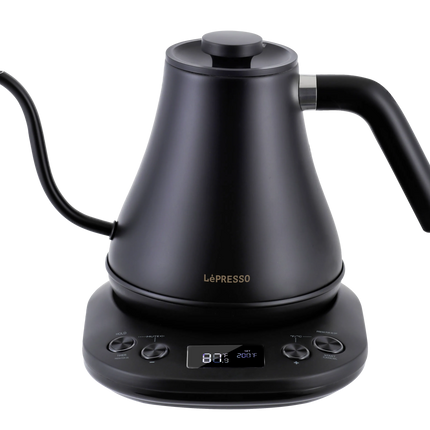 The Lepresso Electric Pour-Over Kettle is a finely crafted electric kettle that serves both the purpose of a high-performance kettle for coffee lovers