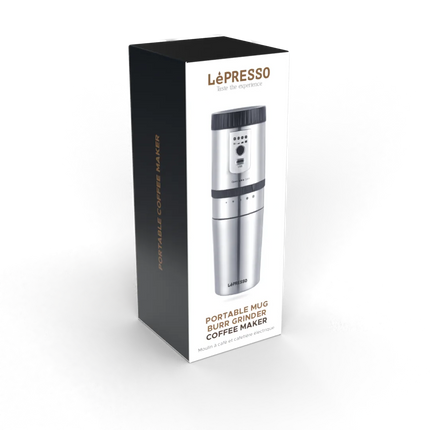 Lépresso portable coffee maker packaging on a white background