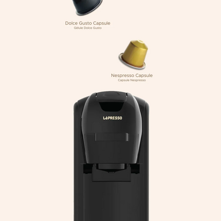 The LePresso 3-in-1 Coffee Machine brings convenience to your household as now you can use Nespresso and Dolce Gusto capsules to mix and match between