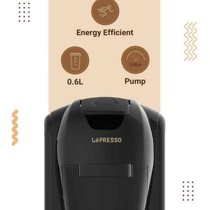 The LePresso 3-in-1 Coffee Machine brings convenience to your household as now you can use Nespresso and Dolce Gusto capsules to mix and match between