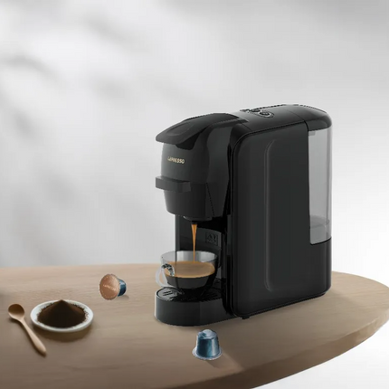 The LePresso 3-in-1 Coffee Machine brings convenience to your household as now you can use Nespresso and Dolce Gusto capsules to mix and match between