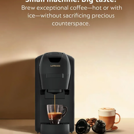 The LePresso 3-in-1 Coffee Machine brings convenience to your household as now you can use Nespresso and Dolce Gusto capsules to mix and match between