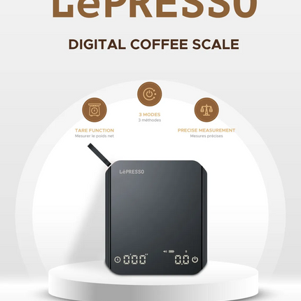 The LePresso Digital Coffee Scale is a must-have tool for coffee lovers, designed to improve your brewing experience with its versatile
  Features
  .