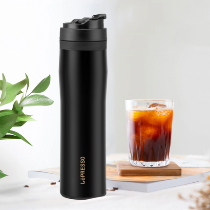 Have a nice, brewed coffee or tea with LePresso Stainless Steel Portable French Press. You have a capacity of 350ml, and the double-walled stainless s