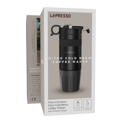 Le'Presso Nitro Cold Brew Coffee Maker in packaging on a white background