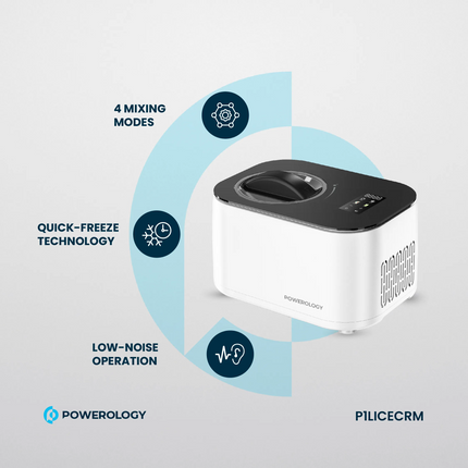 Powerology makes it easy for this high-performance unit to prepare delicious homemade ice cream, frozen yogurt, and sorbet. It is capable of holding a