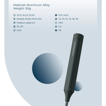 The Powerology Internal Storage Screwdriver Set is going to enhance your toolbox. This set is made from a high-quality aluminum alloy and is built to 