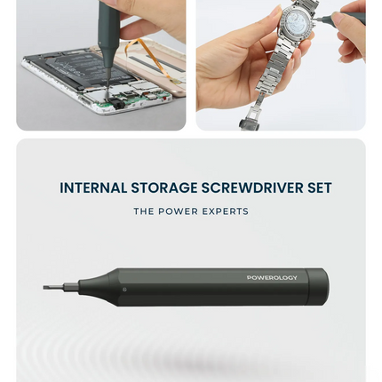 The Powerology Internal Storage Screwdriver Set is going to enhance your toolbox. This set is made from a high-quality aluminum alloy and is built to 