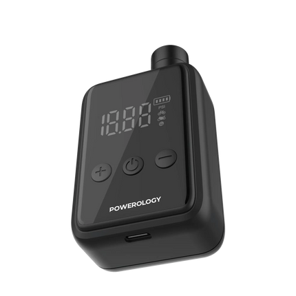 Enjoy effortless and quick inflation with the Powerology Super Compact Tire Inflator, presented in a sleek Black design. This portable, high-performan