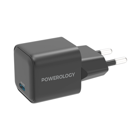 The Powerology Ultra-quick GaN Charger, equipped with an EU plug, is an excellent choice for efficiently powering your devices. The powerful 35W outpu