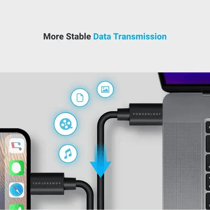 Powerology USB-C Lightning Data and Charge Cable (3m/9.8ft) - Clix