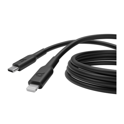Powerology USB-C Lightning Cable is a 3m long TPE cable with the ability of data transferring and fast charging made for iPhones and iPads. It has USB