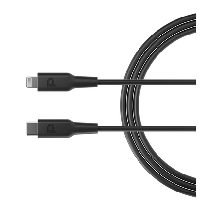 Powerology USB-C Lightning Cable is a 3m long TPE cable with the ability of data transferring and fast charging made for iPhones and iPads. It has USB