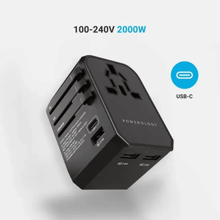 Powerology Universal Charger with Triple USB-A Ports - Clix