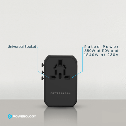 Powerology Universal Charger with Triple USB-A Ports - Clix