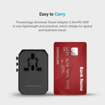 Powerology has produced its multiport adaptor with four international plugs as a compact all-in-one solution for travelers. Powerology Universal Multi