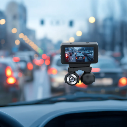 Powerology Dual Lens Dash Camera is a cutting-edge camera designed to provide ample coverage for your vehicle. With a 4K CMOS sensor, the front-facing