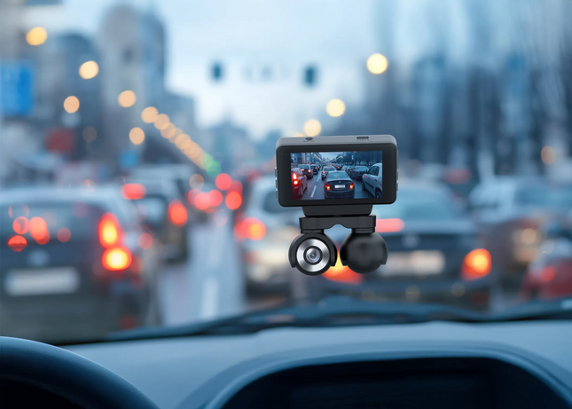 Powerology Dual Lens Dash Camera is a cutting-edge camera designed to provide ample coverage for your vehicle. With a 4K CMOS sensor, the front-facing