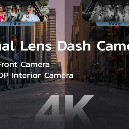 Powerology Dual Lens Dash Camera is a cutting-edge camera designed to provide ample coverage for your vehicle. With a 4K CMOS sensor, the front-facing