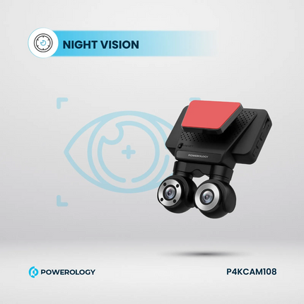 Powerology Dual Lens Dash Camera is a cutting-edge camera designed to provide ample coverage for your vehicle. With a 4K CMOS sensor, the front-facing