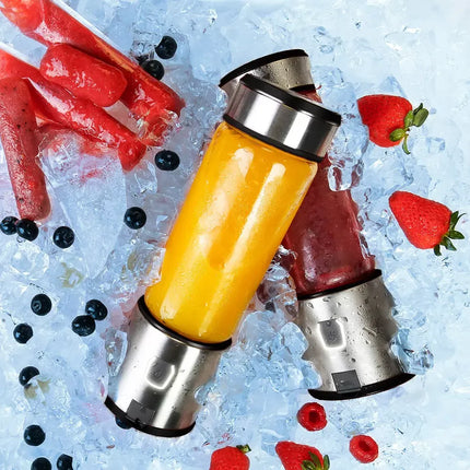 POWEROLOGY 6-BLADE PORTABLE JUICER 450ML 126W - ALUMINUM