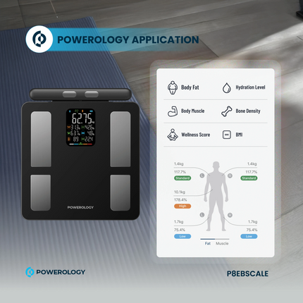 The Powerology Advanced Precision Smart Scale is an excellent health tracker. It provides smart analysis in conjunction with precise measurement from 