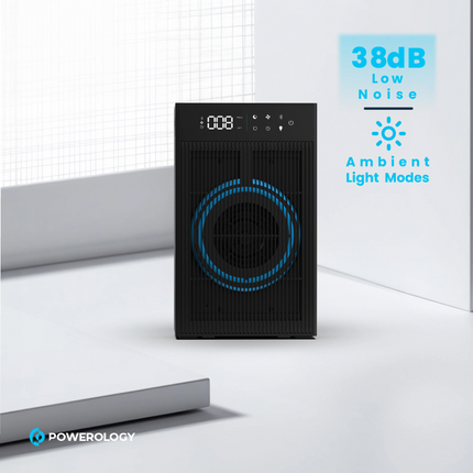 Transform your indoor environment with the Powerology Smart Air Purifier, an engineered air purifier that efficiently promotes cleaner and healthier i