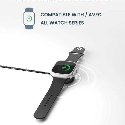 Powerology Braided Type-C Watch Charger 5W 1.2M/4ft - Clix
