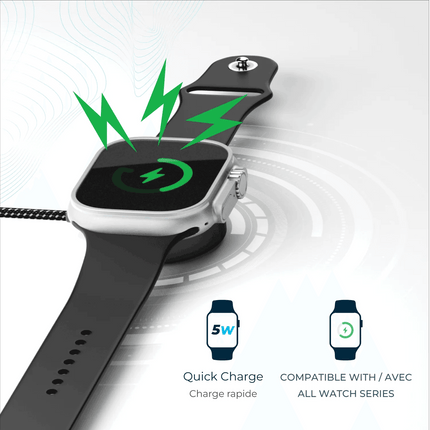 Powerology Braided Type-C Watch Charger 5W 1.2M/4ft - Clix