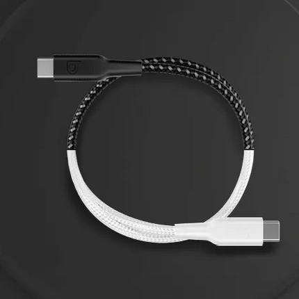 Powerology 60W C-C 30cm V2.0 cables for iPhone - Introducing the Powerology Braided USB-C to USB-C Data & Fast Charge Cable (30cm/0