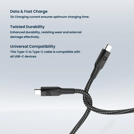 Powerology 60W C-C 30cm V2.0 cables for iPhone
