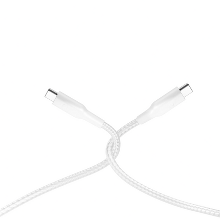 Powerology 60W C-C 30cm V2.0 cables for iPhone - Introducing the Powerology Braided USB-C to USB-C Data & Fast Charge Cable (30cm/0