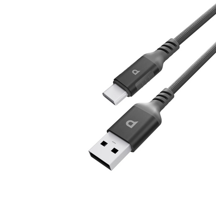 Powerology Power Sync Weave USB-A to USB-C PD 20W Cable has durability and high-speed performance in its construction. Made with braided material, the