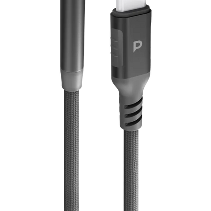 Powereology AUX 3.5mm to USB-C Aluminium Cable 1.2M – Dark Grey