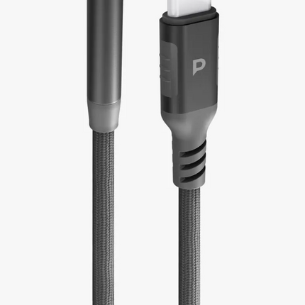 With nylon braided construction for durability and flexibility, the Powerology Power Sync Weave USB-C to 3.5mm Audio 1.2m cable is a tailor-made extra