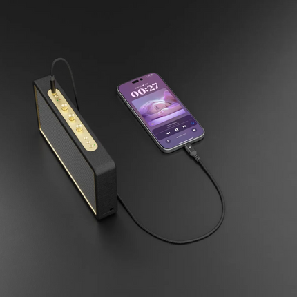 With nylon braided construction for durability and flexibility, the Powerology Power Sync Weave USB-C to 3.5mm Audio 1.2m cable is a tailor-made extra