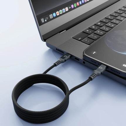 Powereology MFi Lightning to USB-C Magnetic Cable 1.2M – Dark Grey