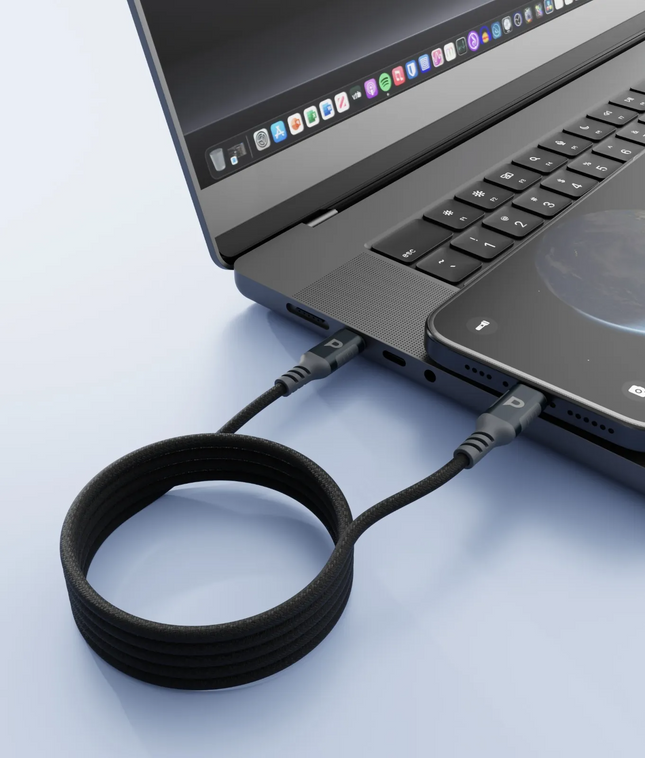 Powerology Malinka Weave Magnetic USB-C To Lightning 1.2m Cable PD 30W has durability and high-speed performance in its construction. Made with braide