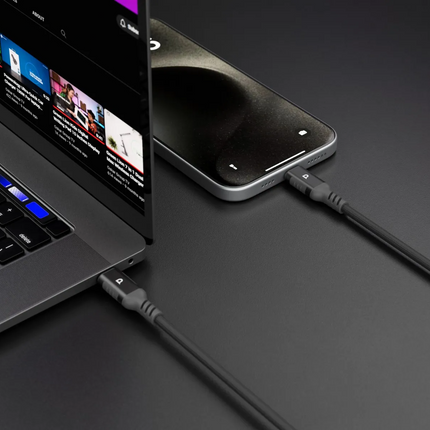 Powereology 100W USB-C to USB-C V3.1 5G Metal Plug Nylon Braided Cable - Powereology 100W USB-C to USB-C V3